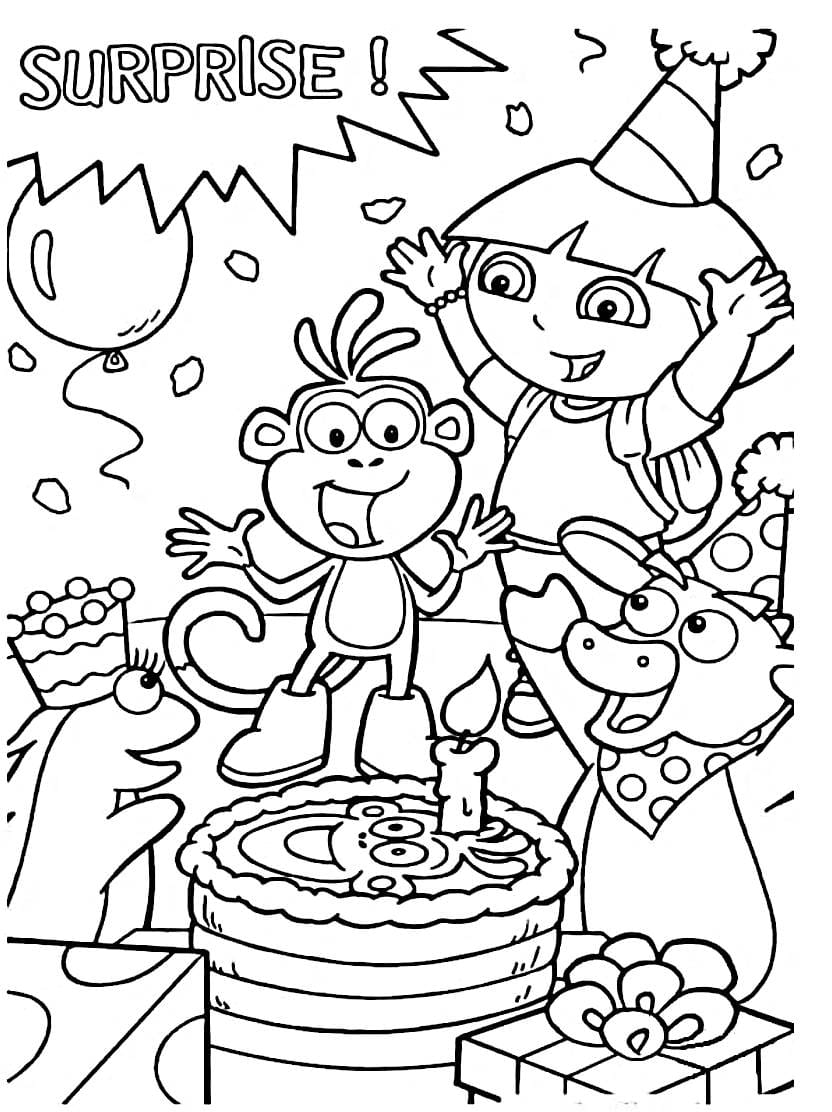 Dora The Explorer Coloriage Pour Developper La Creativite