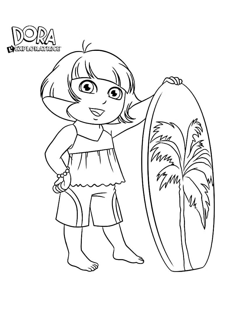 Modele Coloriage Dora The Explorer Adapte A Tous Les Ages