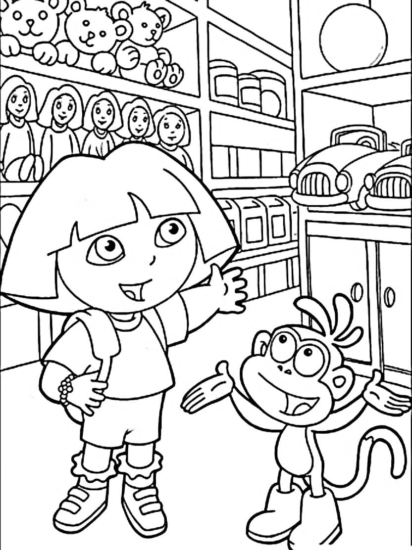 Modele Coloriage Dora The Explorer Pour Petits Aventuriers