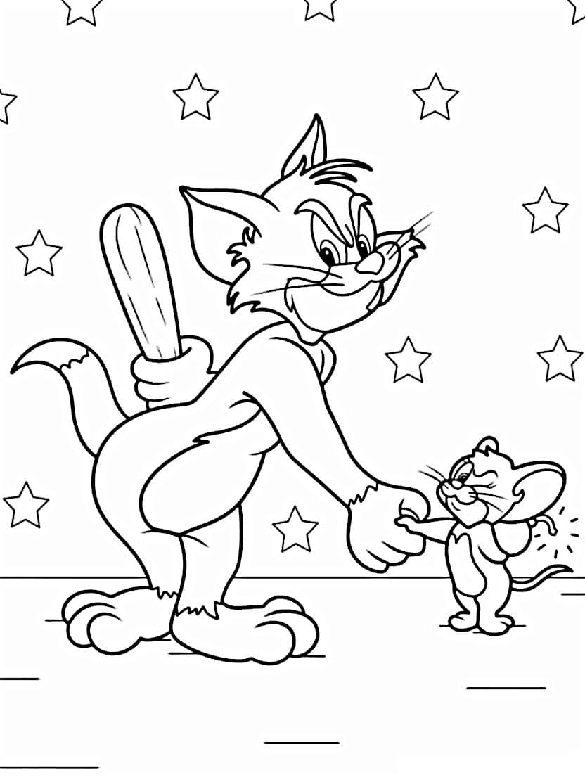 Modele Coloriage Tom And Jerry Plein De Rigolades