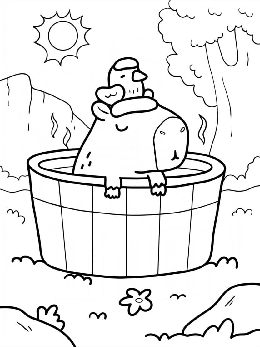 Coloriage Capybara Illustrations Amusantes Et Attirantes