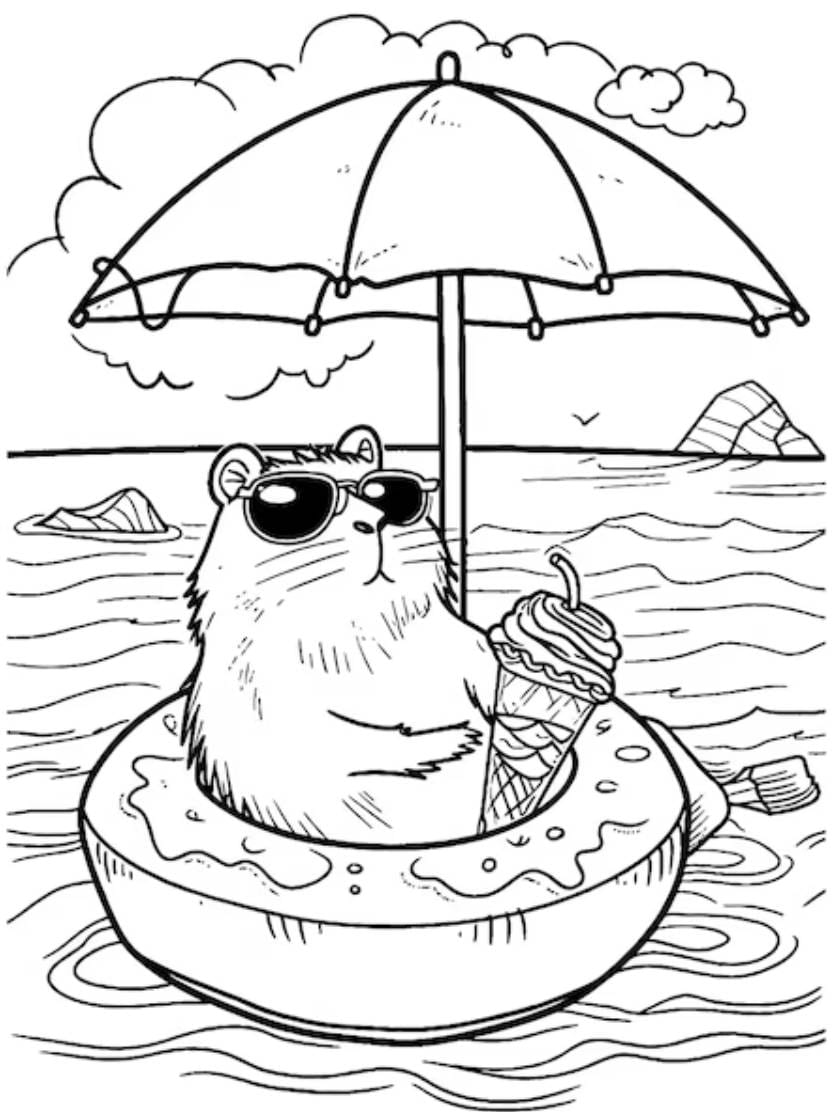 Coloriage Capybara Lignes Et Dessins Fascinants