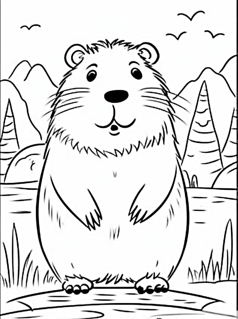 Coloriage Capybara Plaisir Creatif Quotidien