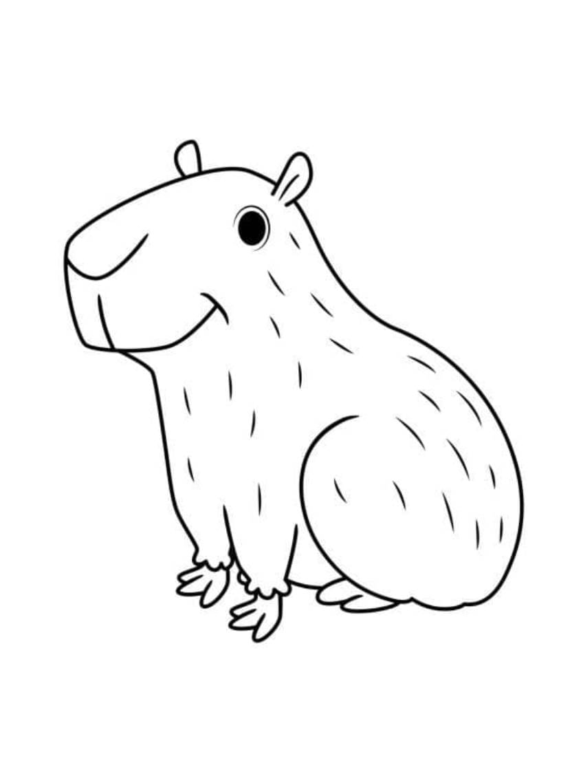 Coloriage Capybara Relaxation En Famille Creatrice