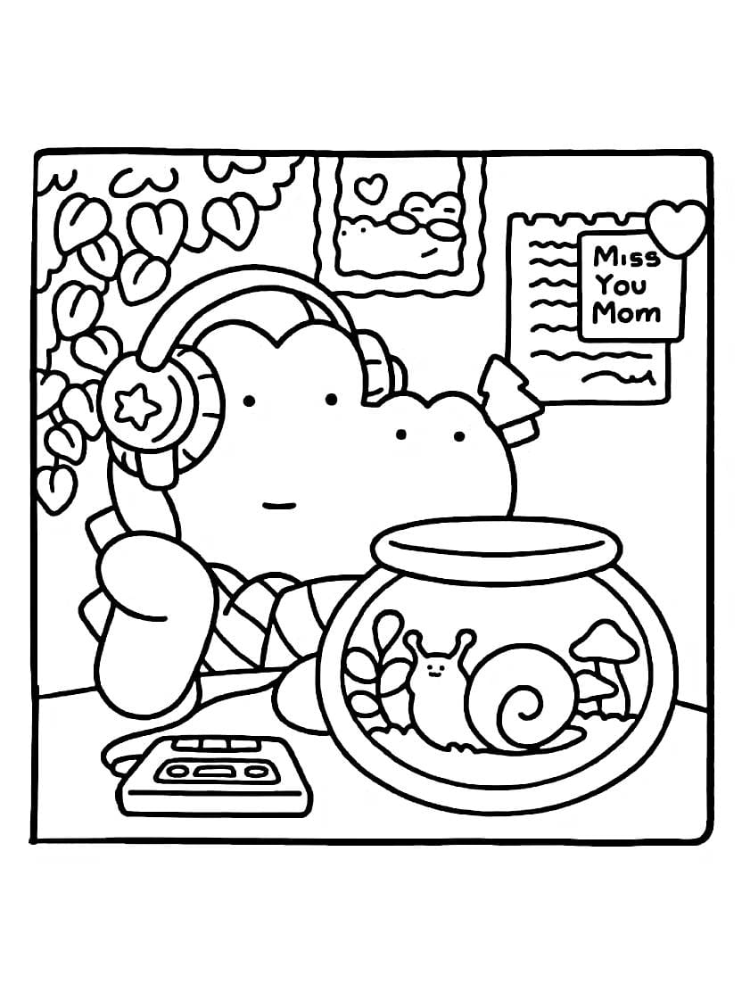 Coloriage Comfy Days Moments Paisibles Pour Ame