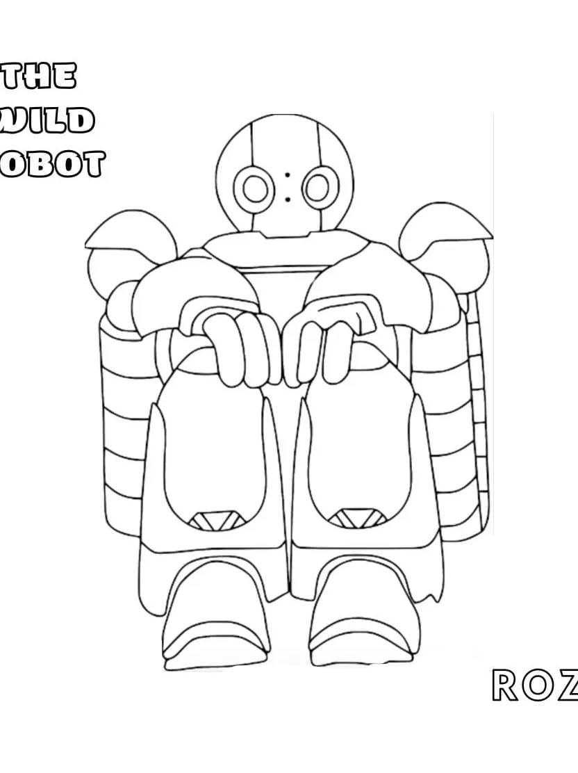 Coloriage The Wild Robot Immersion Dans Nature Dynamique