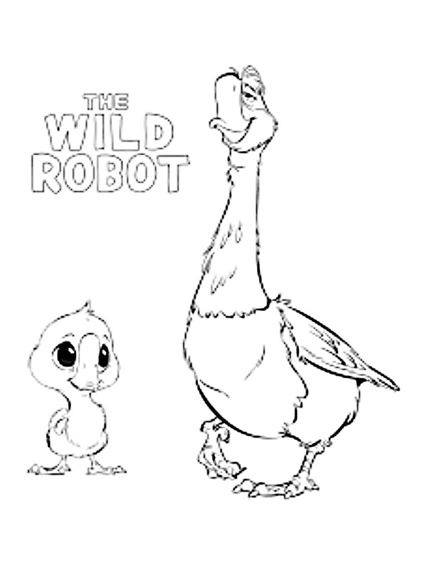 Coloriage The Wild Robot Oeuvre Artistique Et Exploration