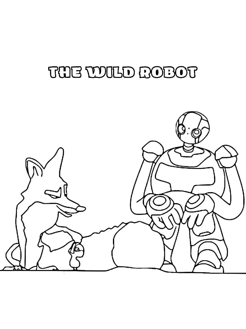 Coloriage The Wild Robot Surprises Au Fil Des Dessins