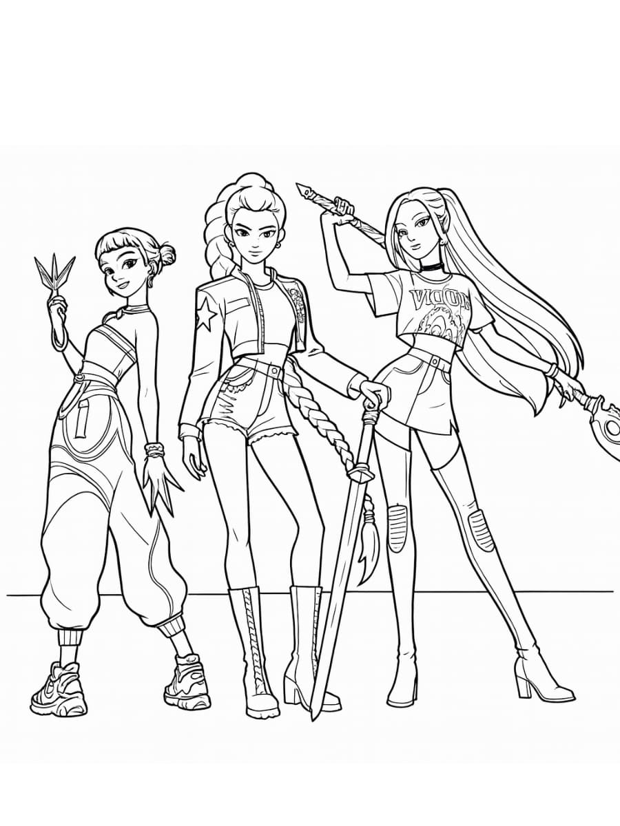 Coloriage Kpop Demon Hunter​