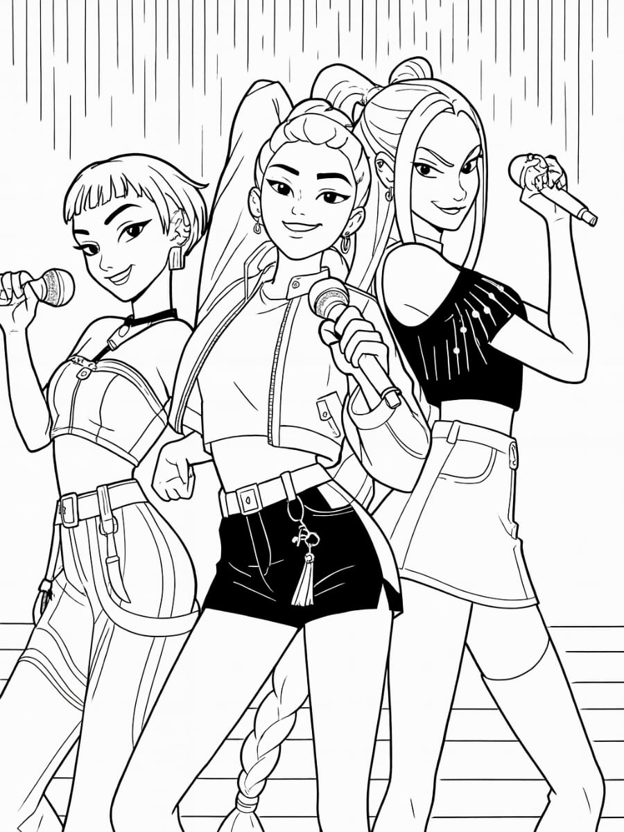 Coloriage Kpop Demon Hunter​