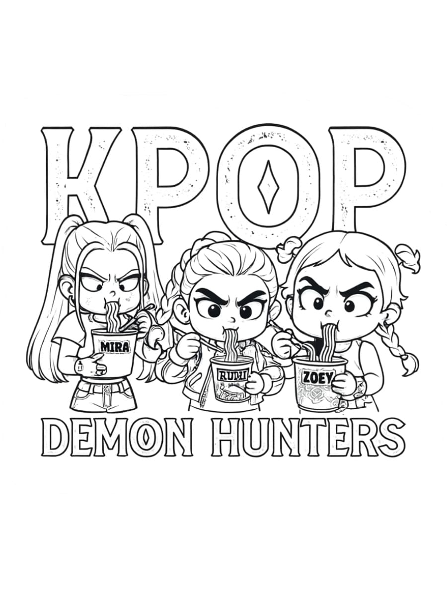 Coloriage Kpop Demon Hunter​