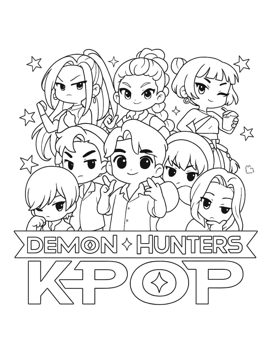 Coloriage Kpop Demon Hunter​